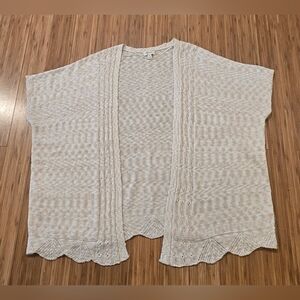 Style & Co. Cream Open-Front Cardigan